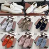 Womens Summer Walk Suede Spettape Casualmente Scarpe casual Loro Piano Man Tasman Moca