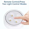 Nieuwe slimme draadloze afstandsbediening Dimable Night Decoratieve keukenkast Trapverlichting 3 kleuren 8 LED Puck Light