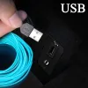 1/3m Universal Car Innenraum Umgebungslicht Streifen Armaturenbrett eisblau dekorative Lampe LED LEG -Streifen USB -Anschluss Car Atmosphäre Licht