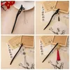 Клипсы для волос для булочек деревянные палочки аксессуары Cheongsam Hanfu Hairpin Tassel Fork Wedding Wedding Headwear