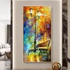 Abstract Streetlight Bench Canvas Painting Living Room Wall Decor Bedroom Wall Art Posters For Home Decoration