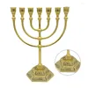 Kandelhouders Hanukkah Candelabras Holder 7 Branch Stand voor Israël Festief