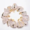 Colliers de pendentif en gros 12pcs / lot de qualité de mode Natural Stone Rose Quartz Pendants irréguliers pour la fabrication d'accessoires de bijoux