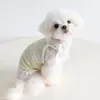 EST Fashion Dog Clothes Flower imprimées gilets pour chiot Spring and Summer Sling Pet Apparel 240412