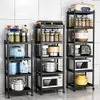 caktraie 6-Shelf Heavy Duty Shelving,Metal Utility Storage Racks with Rolling Wheels, Adjustable Kitchen Storage