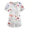 T-shirts pour femmes Santé Uniforme Clinic Nursing Butterfly Workwear T-shirt T-shirt à manches courtes Blouse de chemisier