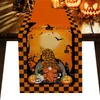 Halloween Gnome Castle Pumpkin Linen Table Runners Dresser Scarf For Kitchen Farmhouse Dining Tabler Runners Halloween Decoration