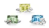 Hot Selling Y Home Ring 925 Silver Love Bugs ingelegd met Topaz Bee Ring Blue Butterfly7477496