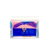 Shoulder Bags 2024 Brand Women Transparent Laser Bag Summer Sweet Ladies Girls PVC Chain Adjustable Belt