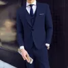 Мужчины Трехэкспендиат костюма Мужчина Формальный бизнес -стиль Slim Fit Wedding Set с шелковистым гладким анти -пилотом 240412