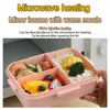 Geschirr 1200 ml süße Lunchbox für Kinder Mädchen Jungen mit 3 Fächern Bento Lunchbox School Kinder und Leckproof Kinder -Snackboxen