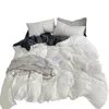 Juegos de ropa de cama suaves nórdicos dormitorio doble edredón doble sábana plana cubierta núcle