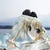 Couvertures mignonnes yosuga no sora dessin animé toison toute la saison portable de la saison de jet super chaud pour les lancers de literie de canapé de lit