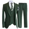 Garnitury męskie blezer spodnie kamizelki menu garnitury sukienki ślubne solidny kolor 3 -częściowy zestaw męski luksusowy kolor blezer