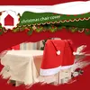 Stol täcker Santa Hat tillbaka 6 st icke-vävda tyger täcker julmatsal för restauranger för restaurang