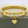 Luxus Roségold Edelstahl Armbänder Armbänder weiblich Herz für immer Liebe Marke Charme Armband für Frauen berühmter Schmuck