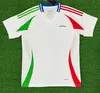 ITALYS 24 25 Fußball -Trikot -Maglia Italia 2024 2025 Nationalmannschaft Fußball -Hemd Männer Kinder Kit Full Set Italienisch 125 Jahre Jubiläum Home Away Chiesa Barella