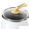 Pannor Small Pot Cookware Djup 12cm 1.9L Matlagningsverktyg Soppa mjölkpanna för picknickgasspisar induktion Kök kamera släpp leverans hem gard otpe0