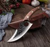 6039039 Köttklyver slaktkniv rostfritt stål handflingad boning knivhackning Skivning Kök Knivar Köksredskap Camping5470241