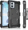 3 in 1 Defend Armor Belt Clip Holster Shockproof Case Cover For Motorola Moto G Stylus 5G 2023/Moto G 5G 2023 +Tempered Glas