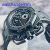 AP Crystal Wrist Watch Royal Oak Offshore Series 26165 Édition limitée Black Ceramic Titanium Material Rare and Good Item