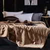 Cobertores de luxo de inverno espessado com cobertor de pele quente Casamento brilhante Sofá de cama de cama de cama 4 kgforbed