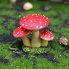 Decoratieve beeldjes Mini Resin Mushroom Figurine Fake Miniatures Diy Micro Landschap Fairy Garden Terrarium Decoraties Desktop ornament