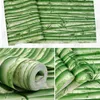 Wallpapers Chinees 3d stereo groen bos bamboe behang restaurant Studie theehouse woonkamer pvc waterdichte muurstickers houten graan