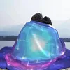 Filtar fluorescerande disco boll för hemmabäddsoffa camping bilplan rese bärbar filt raster neon