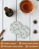 Table Mats Vintage Flower Leaf Abstract Coasters Ceramic Set Round Absorbent Drink Coffee Tea Cup Placemats Mat