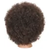 Afro Mannequin Head 100% réel Trainage de cheveux CHEAUX CHEETTRE COILLES POULES HEURS POUR PRATIQUES PRATIQUES CORDROWS ET TRAIDS 6INCHES 240403