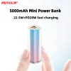 Meiyulin 5000Mah Mini Power Bank PD20W Caricatore veloce 22,5W USB C portatile Batteria ausiliaria esterna PowerBank per iPhone Samsung