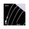 Pendant Necklaces 925 Sterling Sier Chain Necklace Fashion Men/Women Diy Jewelry Rolo 1Mm 16 18 20 22 24 Inch Drop Delivery Pendants Dhu34