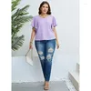 Dames t shirts xl-4xl dames shirt plus size falbala dames blouse tops vrouw