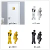 1Pcs Removable Cute Man Woman Washroom Toilet WC Wall Sticker Family DIY Decor Mirror Sticker Home Decor for Bathroom