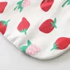 Dog Apparel Summer Pet Shirt Clothes Breathable Elastic Cotton Clothing Small Medium Printed With Cute Strawberry