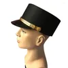 BERETS Lightweight Doorman El Waiter Hat Security Guard per le esibizioni del festival di Natale per adolescenti F0T5