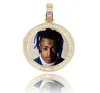 14k Gold Custom Made Memory Picture Po Pendant Iced With 18quot 20quot 24quot Rope Chain Halsband Zircon Bling Mens Hip H1571855