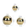 Vasos Golden Electroplated Ceramic Ball Plants Decoração do vaso de flores L 14x14cm