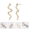 Dangle Earrings Hypoallergenic Snake Geometric Jewelry Woman's Gift Minimalist Studs Exaggerated