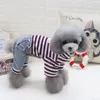 Vêtements pour chiens pour les petits chiens girl Stripe Jumpsuit Puppy Pyjamas avec pantalon confortable Coton Pet Clots Cat Pyjamas