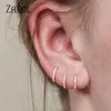 Hoop -Ohrringe Zakol Mode rund CZ Kleiner Kreis für Frauen Gold Farbohr Ohr -Piercing Schmuck