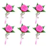 Dekorative Blumen 6 PCs Romantische Kerzen farbenfrohe leuchtende Rose LED Leuchten Valentinstag Geschenke