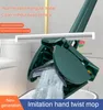 Telescopic Triangle Mop Selfwringing Extended Floor Squeeze Free Hand Washing Lazy Tool Rotate Household Cleaning 240412