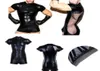 Erkekler G-Strings Wetlook Lateks Catsuit Deri Adam Tulumlar Siyah Streç Pvc Meth Bodysuits Seksi Kulüp Giyim Erkekler Açık Kasık Vücut Suit17397634