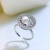 Cluster Rings S925 Silver Pearl Ring Wholesale of Women's Wealth Gathering Treasure Bowl Dynamic