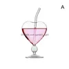 Vinglas 1pc kreativ härlig hjärtformad kopp vattenglas med st juice klubb dricker container dekoration drop leverans hem g dhebn