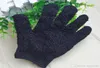 Color Black Peeling Glove Scrubber Five Fingers Exfoliating Tan Removal Bath Mitts Paddy Soft Fiber Massage Bath Glove Cleaner2942023