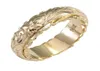 Classic Elegant Women Jewelry Bijoux 14K Gold Fleur sculptée Rague d'anniversaire