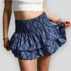 Юбки 2023 Горячая продажа цветочной юбки женская сексуальная мода с плиссированными рюшами